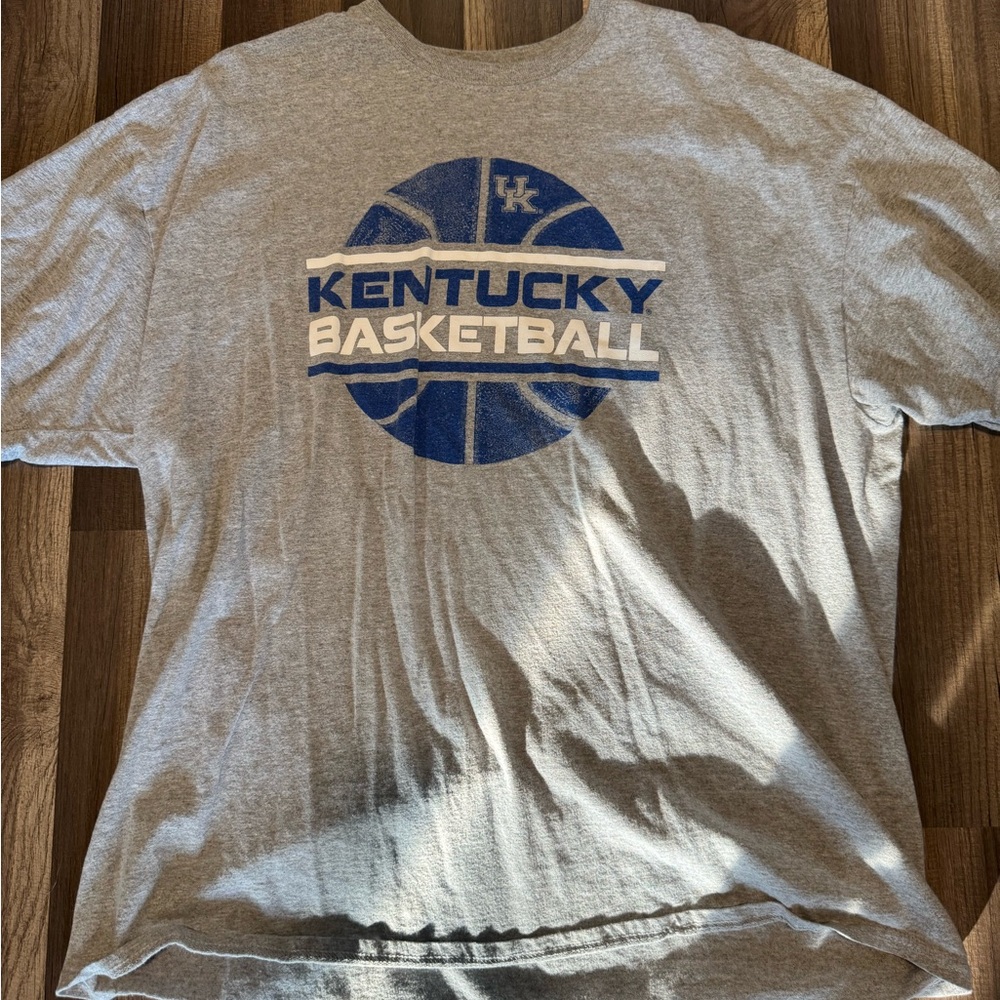 J. America Gray and Blue Basketball Tee